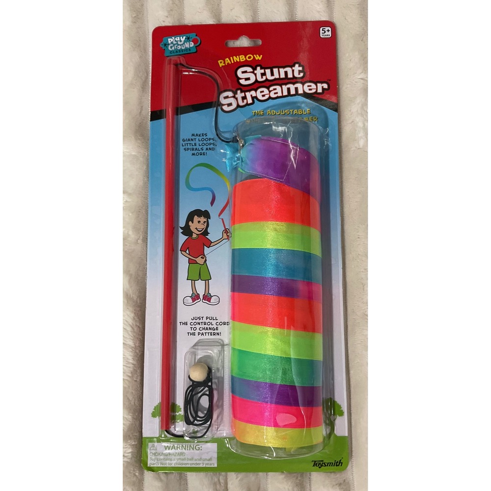 Toysmith Playground Classics Rainbow Stunt Streamer Adjustable Whirling Toy 7ft